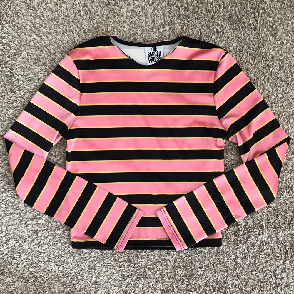 Ragged Priest Pink Velvet Long Sleeve